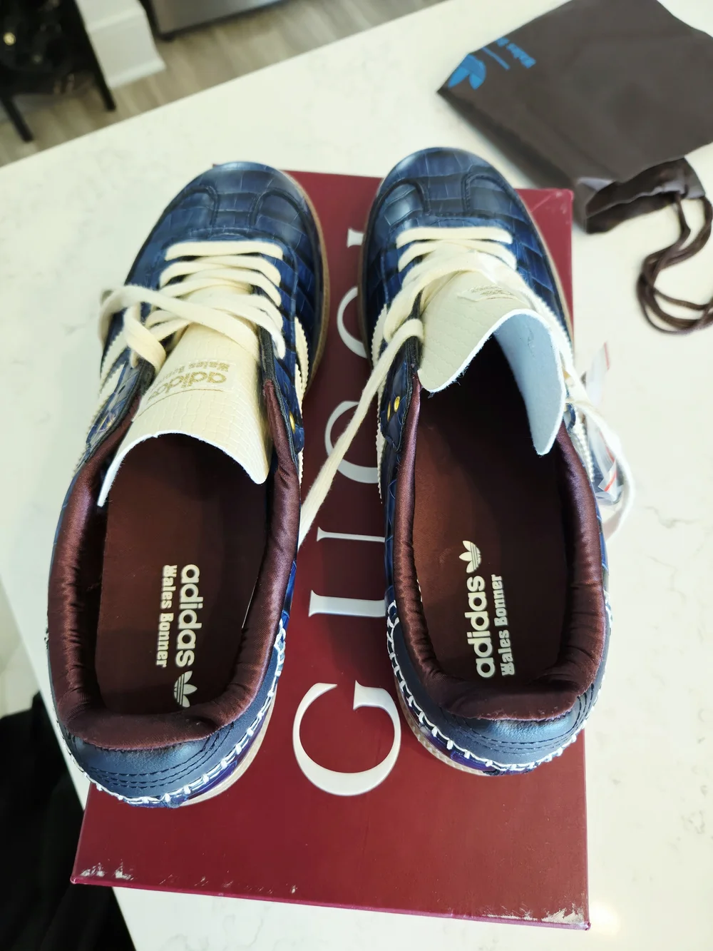 Bonner x adidas Samba OG 'Croc Collegiate Navy